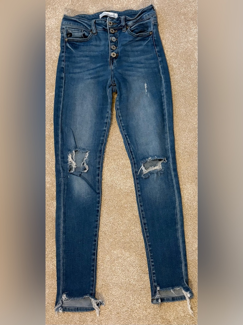 KanCan Distressed Jeans Button Fly Size 7